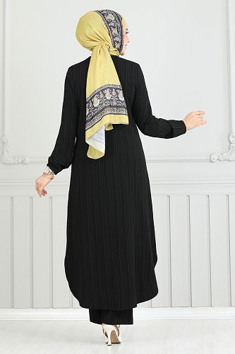 moda selvim طقم أسود 5676EDF311 - Thumbnail