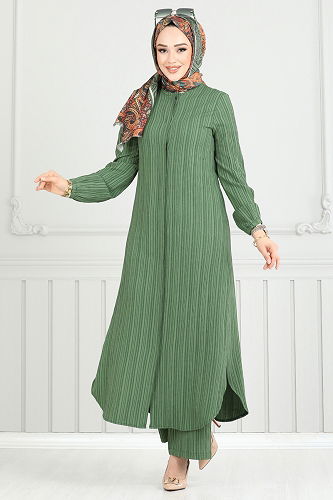 moda selvim طقم اخضر عفني 5676EDF311 - Thumbnail