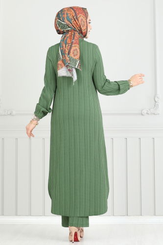 moda selvim طقم اخضر عفني 5676EDF311 - Thumbnail
