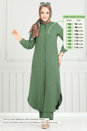 moda selvim طقم اخضر عفني 5676EDF311 - Thumbnail