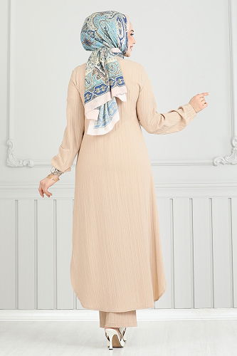 moda selvim طقم بيج 5676EDF311 - Thumbnail