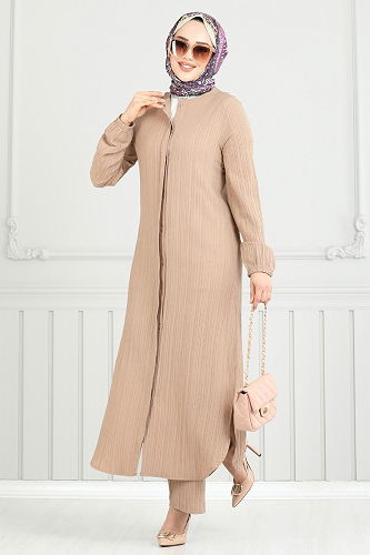 moda selvim طقم بيج 5676EDF311 - Thumbnail