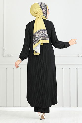 moda selvim طقم أسود 5676END900-M - Thumbnail