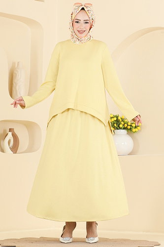 moda selvim طقم أصفر 5677ZNNK1102 - Thumbnail