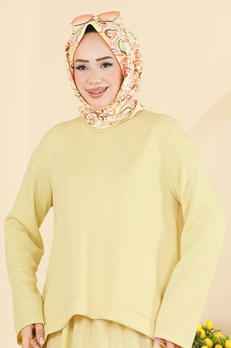 moda selvim طقم أصفر 5677ZNNK1102 - Thumbnail
