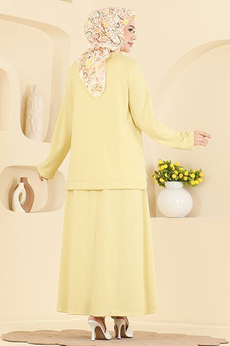moda selvim طقم أصفر 5677ZNNK1102 - Thumbnail