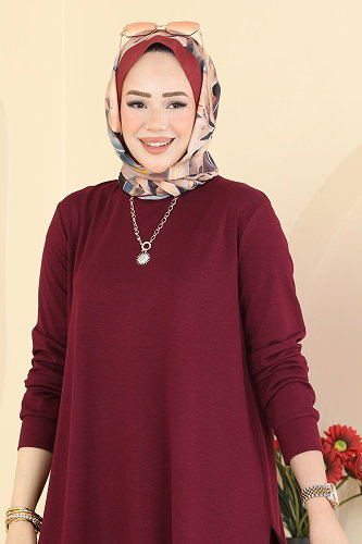 moda selvim طقم خمري 5678ZNNK1102 - Thumbnail