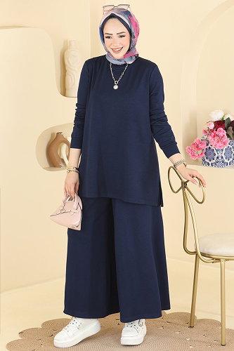 moda selvim طقم كحلي 5678ZNNK1102 - Thumbnail