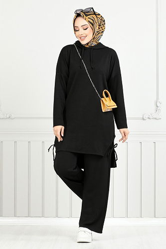 moda selvim Combined 5687ZNK903-M Black - Thumbnail