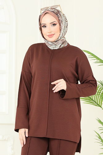 moda selvim Combined 5689ZNK1009 Brown - Thumbnail