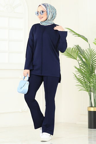 moda selvim Combined 5689ZNK1009 Navy Blue - Thumbnail