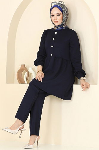 moda selvim Combined 5702ZNK1009 Navy Blue - Thumbnail