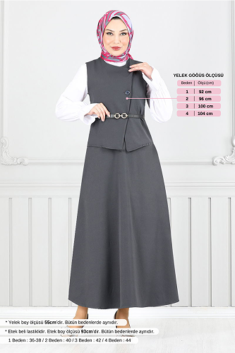 moda selvim Combined 5704ZNK903-M Anthracite - Thumbnail