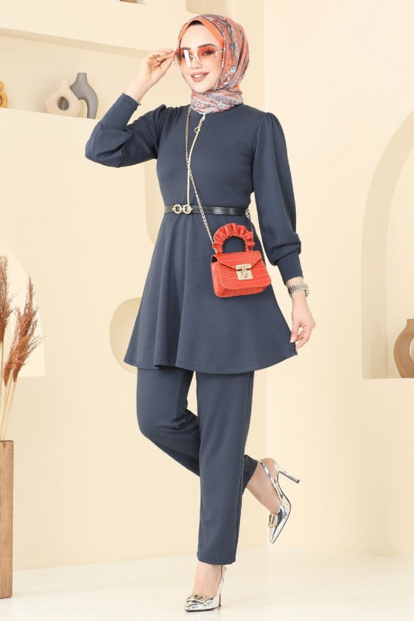 Modaselvim خصم صافٍ20%+20% في سلة التسوق طقم رمادي غامق 5705ZNK1009