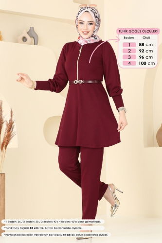 moda selvim Combined 5705ZNK1009 Burgundy - Thumbnail