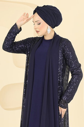 moda selvim Combined 5706EDFK1198 Navy Blue - Thumbnail