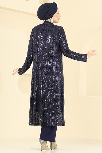 moda selvim طقم كحلي 5706EDFK1198 - Thumbnail