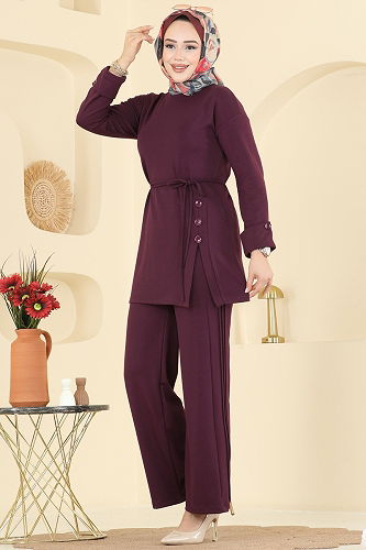 moda selvim Combined 5712ZNK1009 Burgundy - Thumbnail