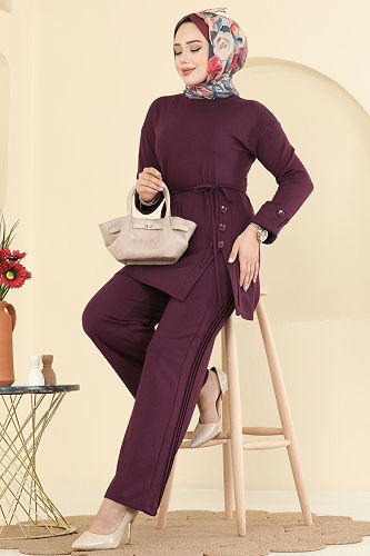 moda selvim Combined 5712ZNK1009 Burgundy - Thumbnail