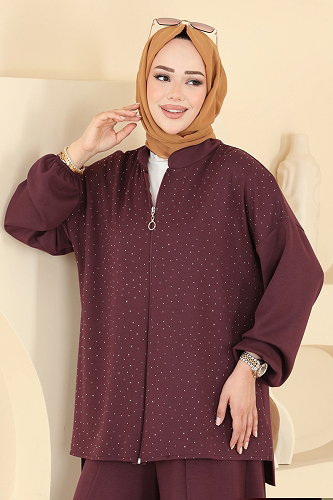 moda selvim Combined 5736ZNK1009 Damson - Thumbnail