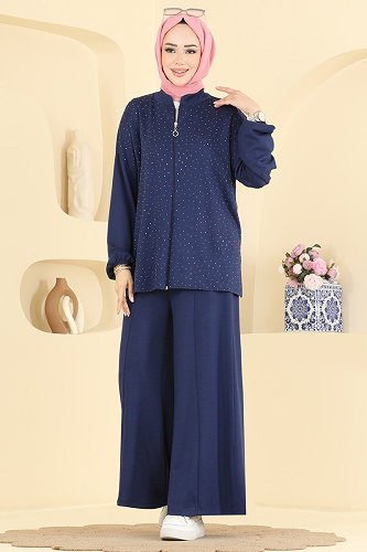 moda selvim Combined 5736ZNK1009 Navy Blue - Thumbnail