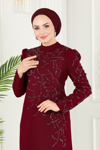 moda selvim Combined 5771AB368 Burgundy - Thumbnail