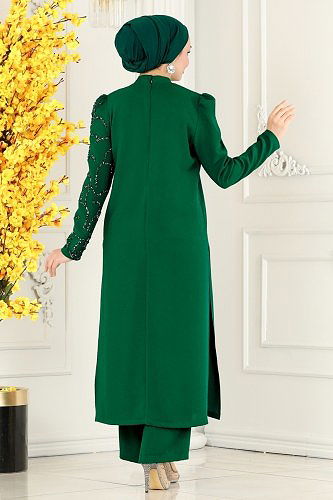 moda selvim طقم زيتي 5771AB368 - Thumbnail