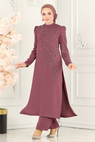 moda selvim طقم وردي 5771AB368 - Thumbnail