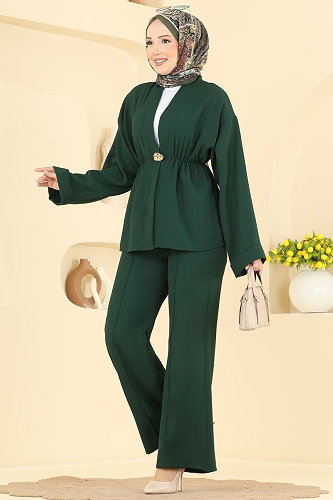 moda selvim طقم زيتي 5828EDFK1198 - Thumbnail