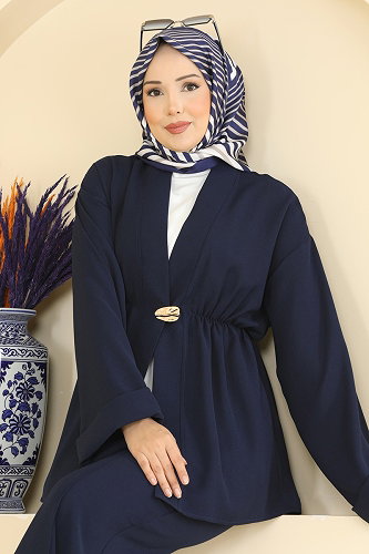 moda selvim طقم كحلي 5828EDFK1198 - Thumbnail