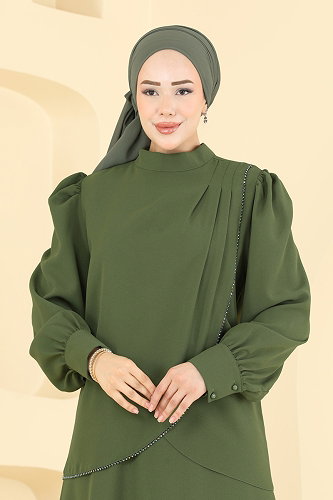 moda selvim Combined 5829EDFK1198 Khaki - Thumbnail
