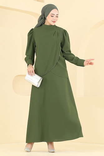 moda selvim طقم اخضر عفني 5829EDFK1198 - Thumbnail