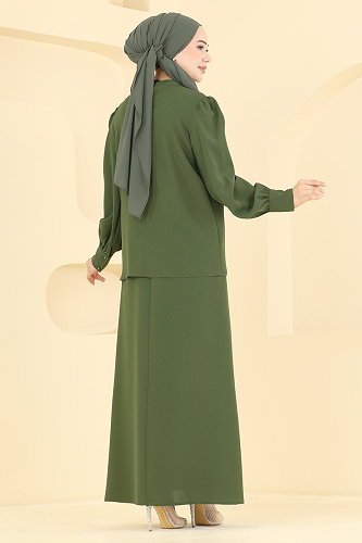 moda selvim طقم اخضر عفني 5829EDFK1198 - Thumbnail