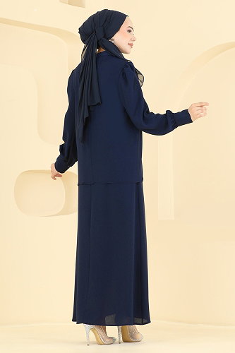 moda selvim طقم كحلي 5829EDFK1198 - Thumbnail