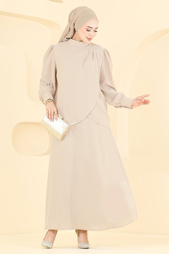 moda selvim طقم بيج 5829EDFK1198 - Thumbnail