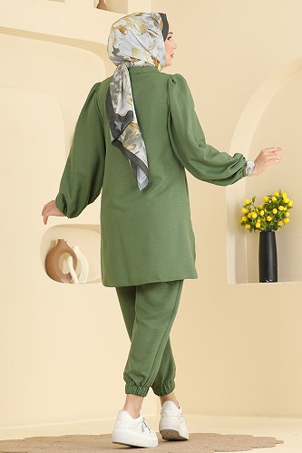 moda selvim طقم اخضر عفني 5830EDFK1198 - Thumbnail