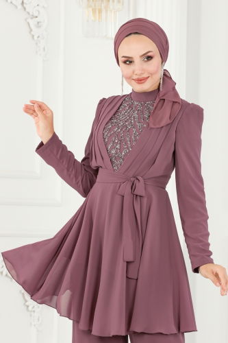 moda selvim طقم وردي 5891AB368 - Thumbnail