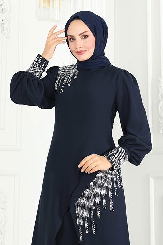 moda selvim طقم كحلي 5916AB368 - Thumbnail