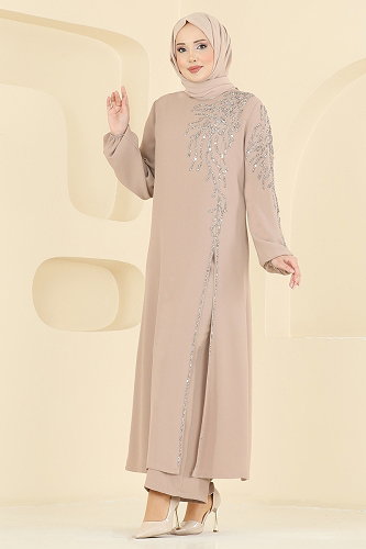 moda selvim طقم بيج 5957AB368 - Thumbnail