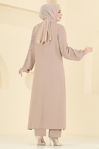 moda selvim طقم بيج 5957AB368 - Thumbnail