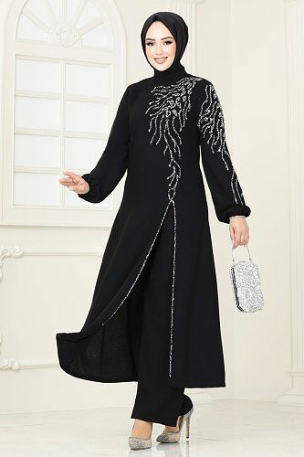 moda selvim طقم أسود 5957AB368 - Thumbnail