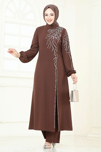 moda selvim طقم بني 5957AB368 - Thumbnail