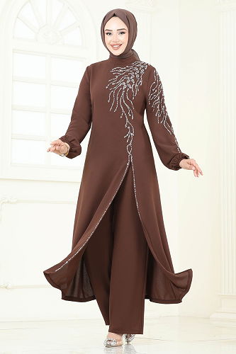 moda selvim طقم بني 5957AB368 - Thumbnail