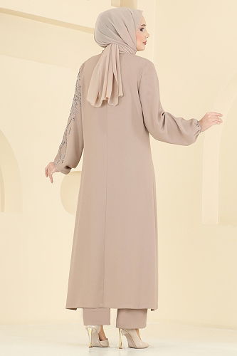 moda selvim طقم بيج 5957AB368 - Thumbnail