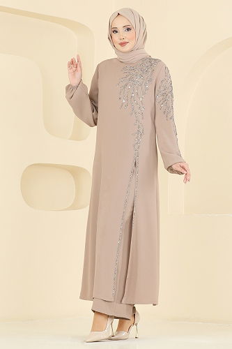 moda selvim طقم بيج 5957AB368 - Thumbnail