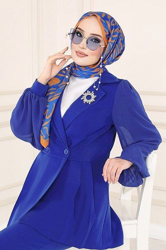 moda selvim طقم نيلي 5990BSK463 - Thumbnail