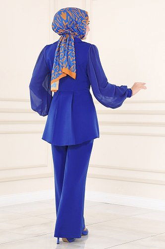 moda selvim طقم نيلي 5990BSK463 - Thumbnail