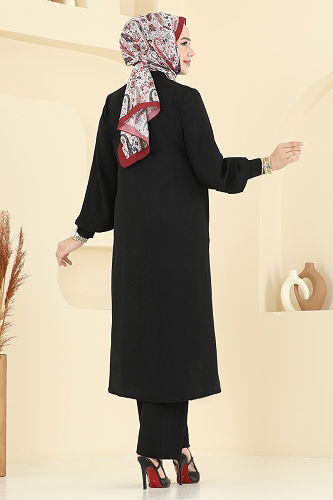 moda selvim طقم أسود 6011UZ662 - Thumbnail