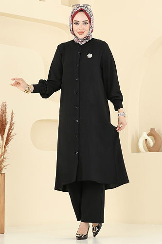 moda selvim طقم أسود 6011UZ662 - Thumbnail