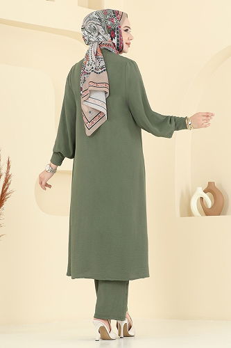 moda selvim طقم اخضر عفني 6011UZ662 - Thumbnail